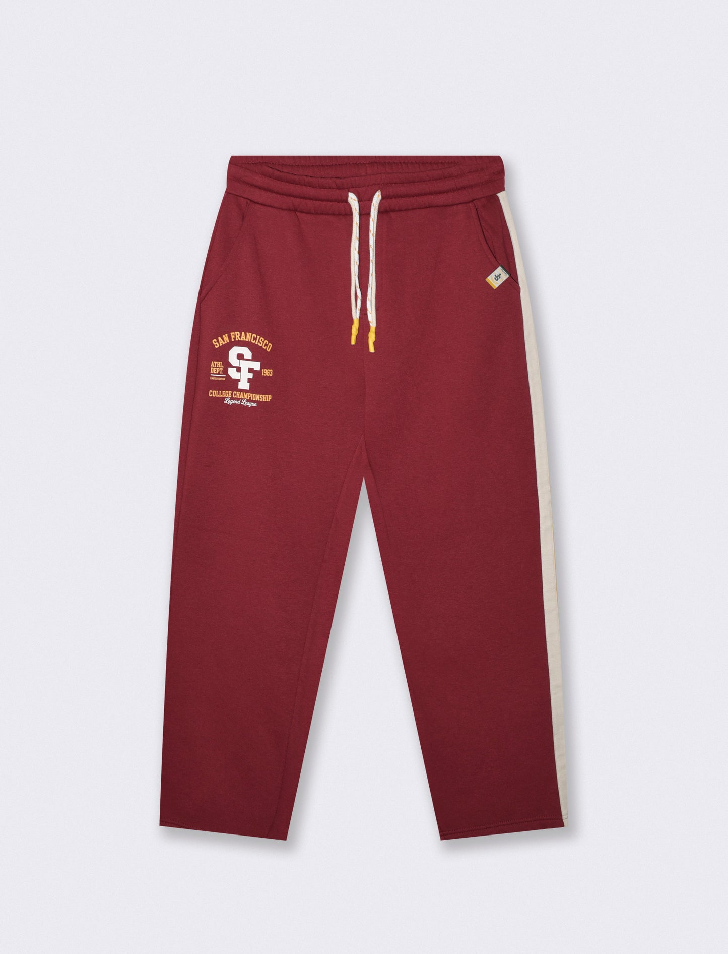 Pantaloni Jogger in Felpa con Stile - Bordeaux