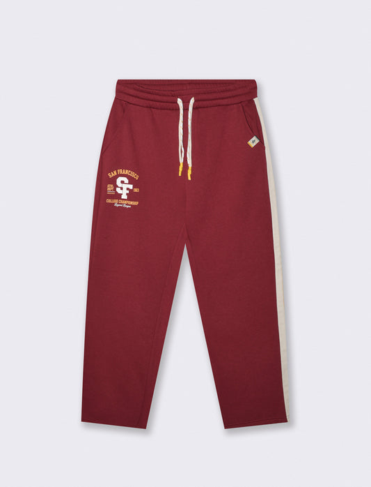 Sweatshirt Style Jogger Pants - Red