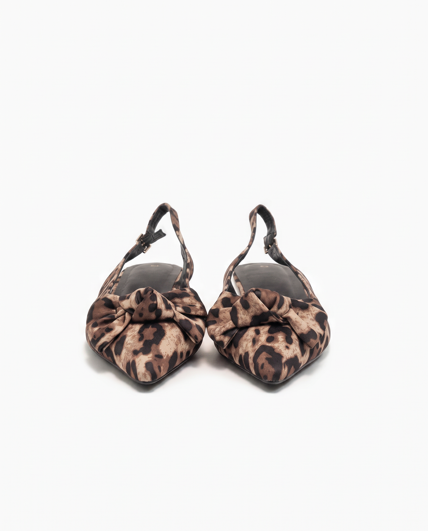 Slingback maculata in raso con fiocco - Maculato