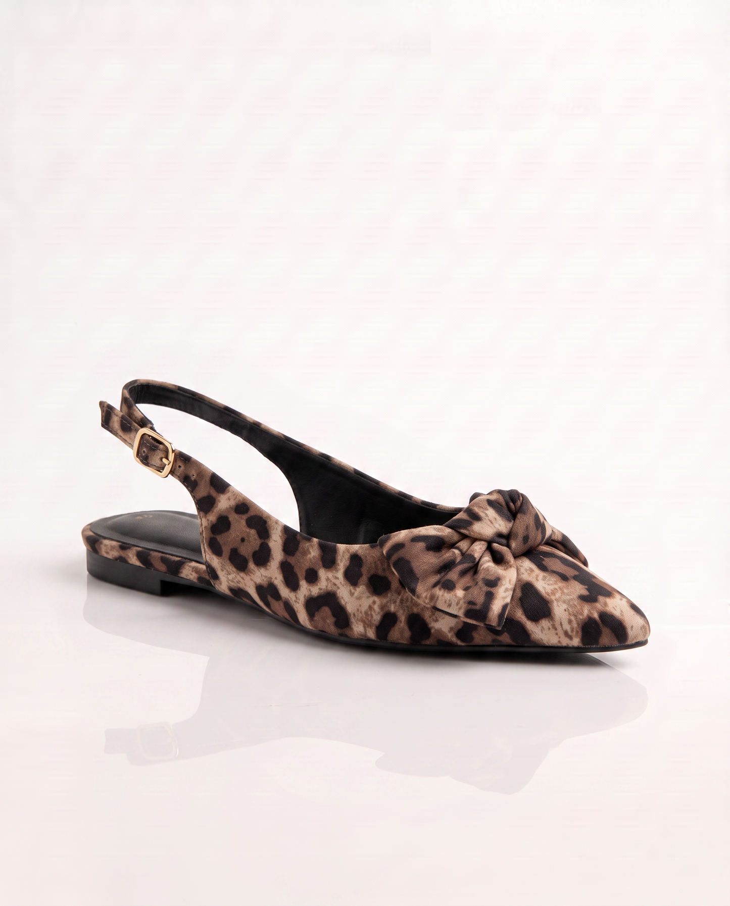 Slingback maculata in raso con fiocco - Maculato