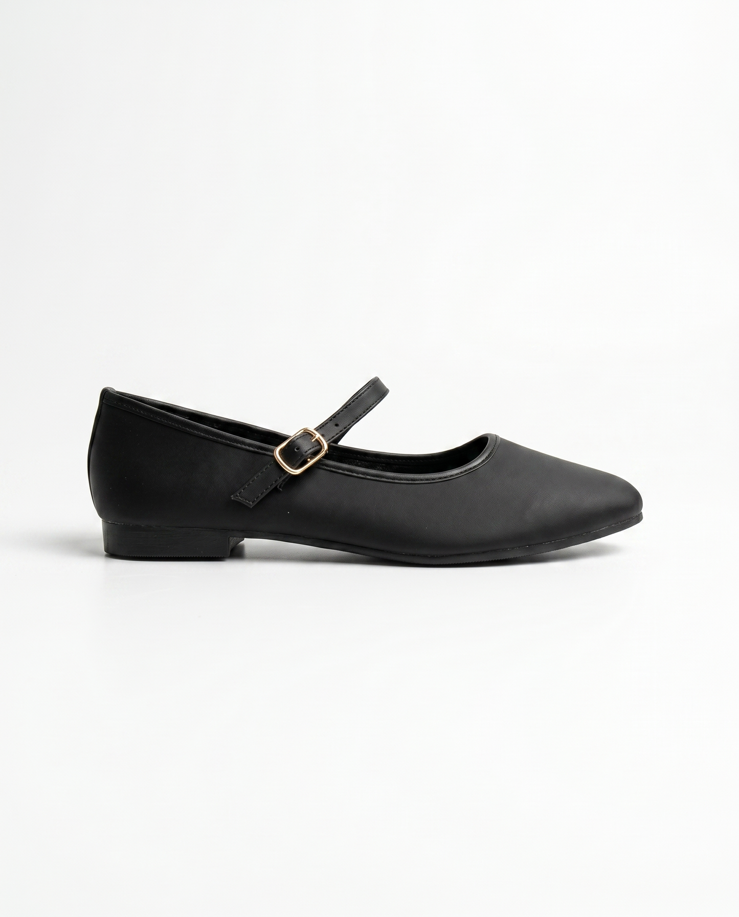 Mary Jane in satin with buckle and colors - Black