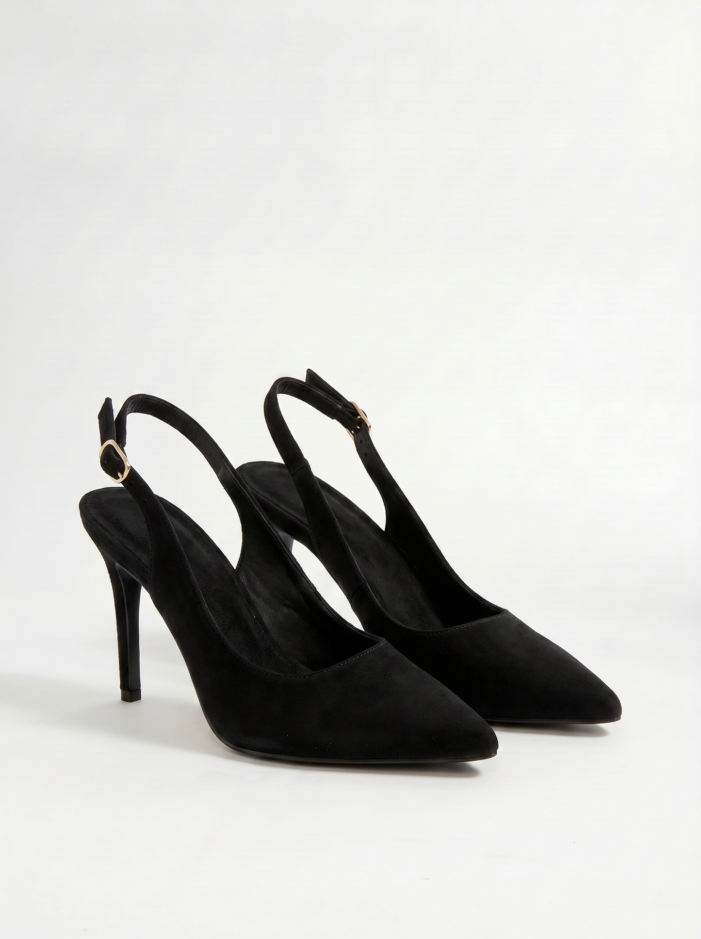 Slingback tacco a spillo in 3 varianti - Nero