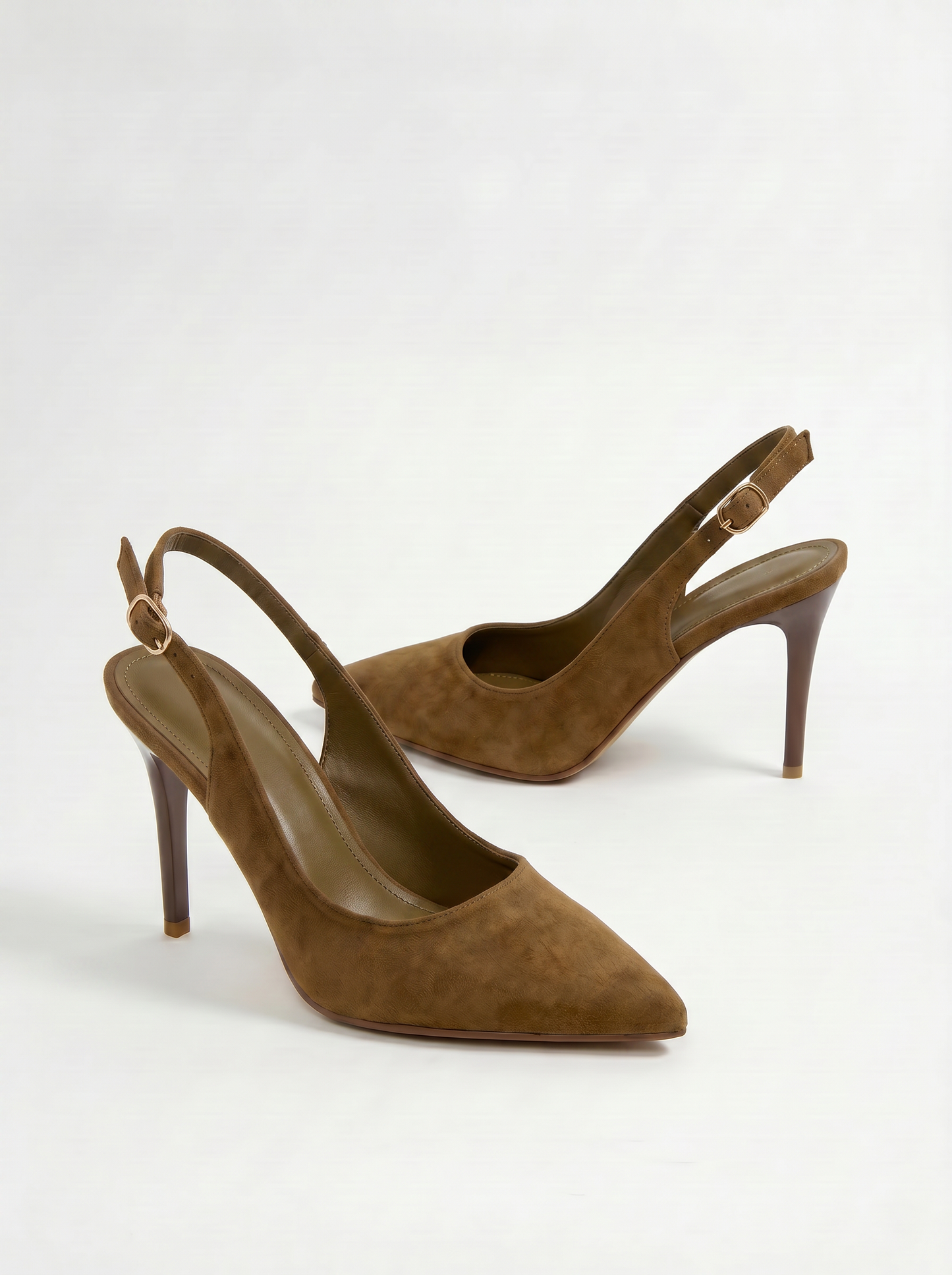 Slingback tacco a spillo in 3 varianti - Marrone
