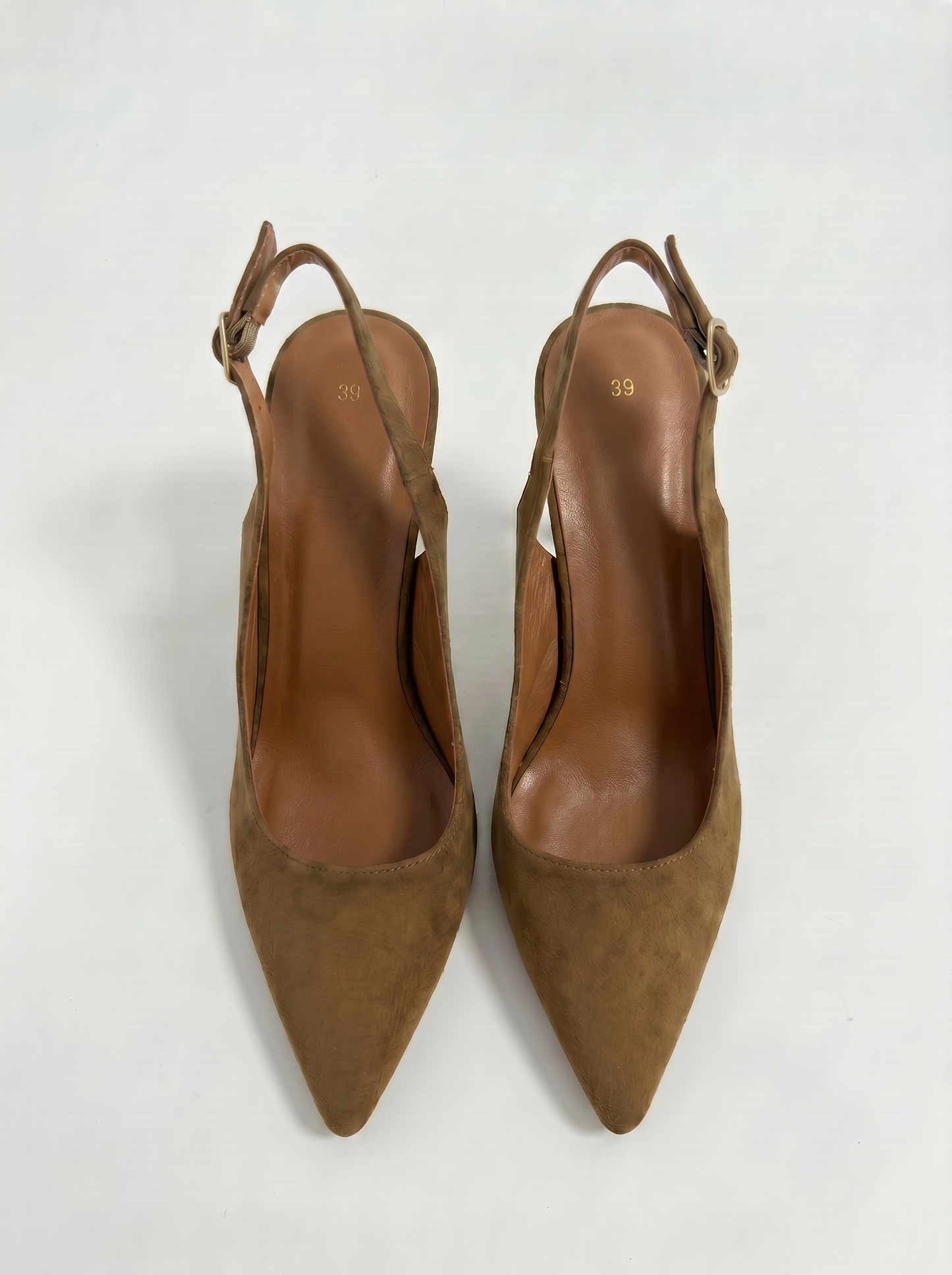 Slingback tacco a spillo in 3 varianti - Marrone