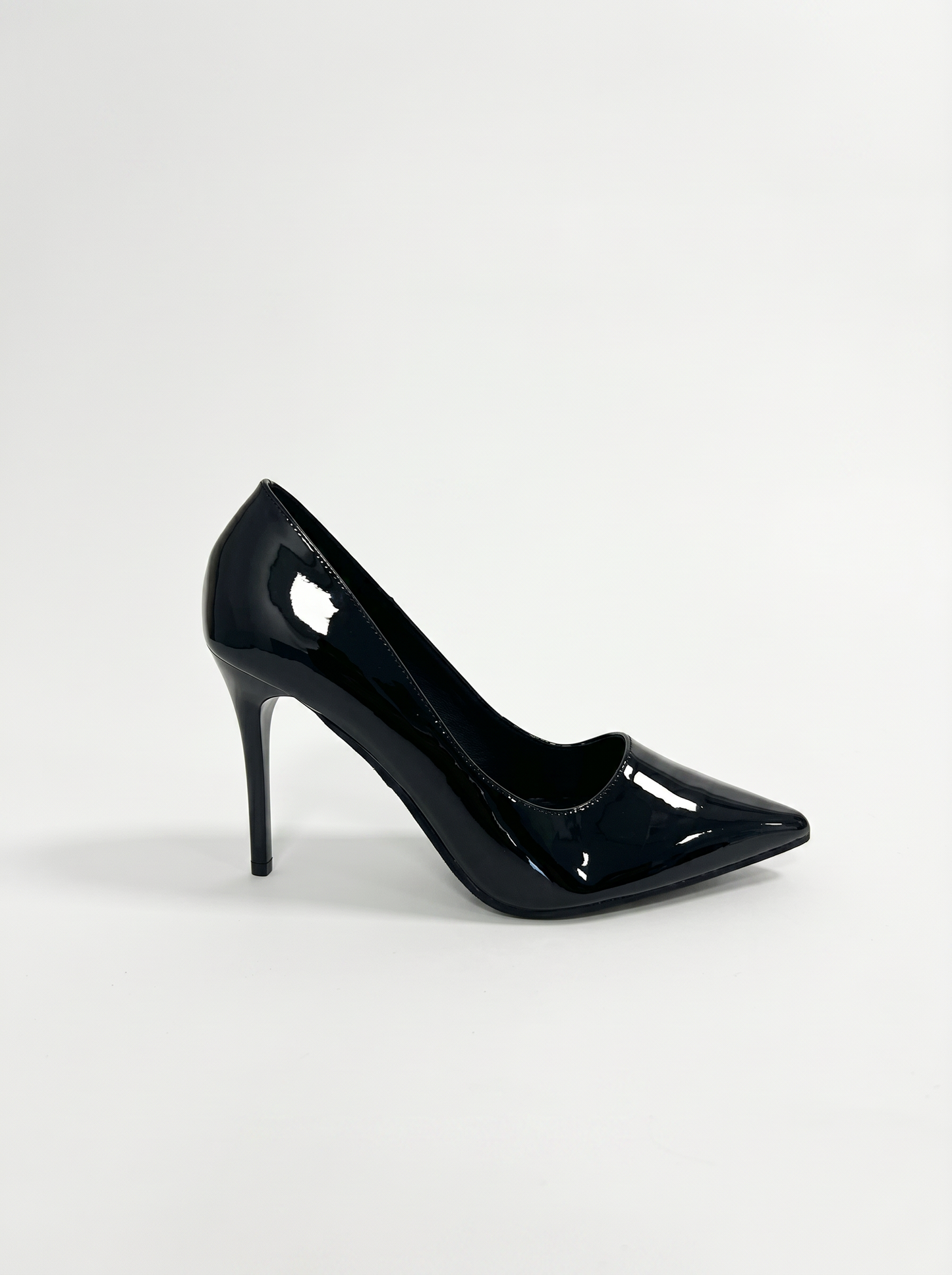 Black patent leather pumps 100 mm heel - Black
