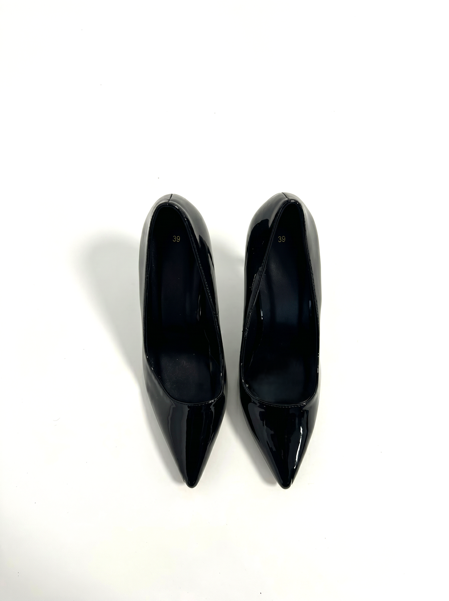 Black patent leather pumps 100 mm heel - Black