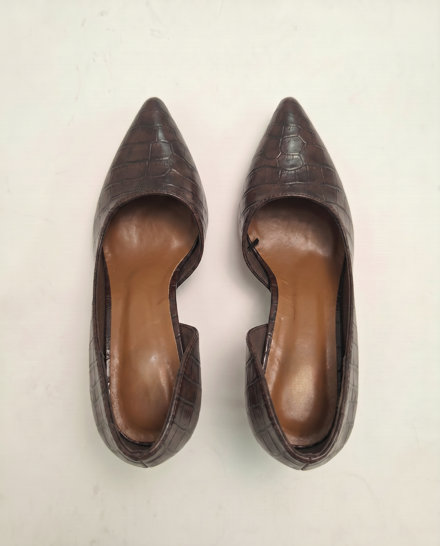 Brown 90 mm Coconut Effect Décolletés - Brown