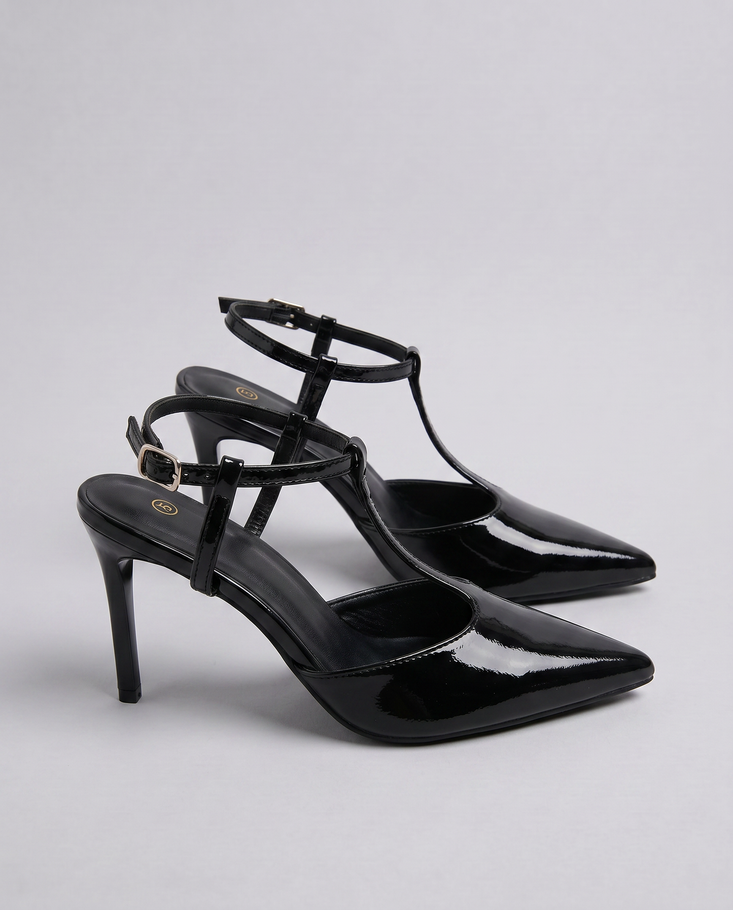 Slingback da con tacco a spillo 100 mm - Nero