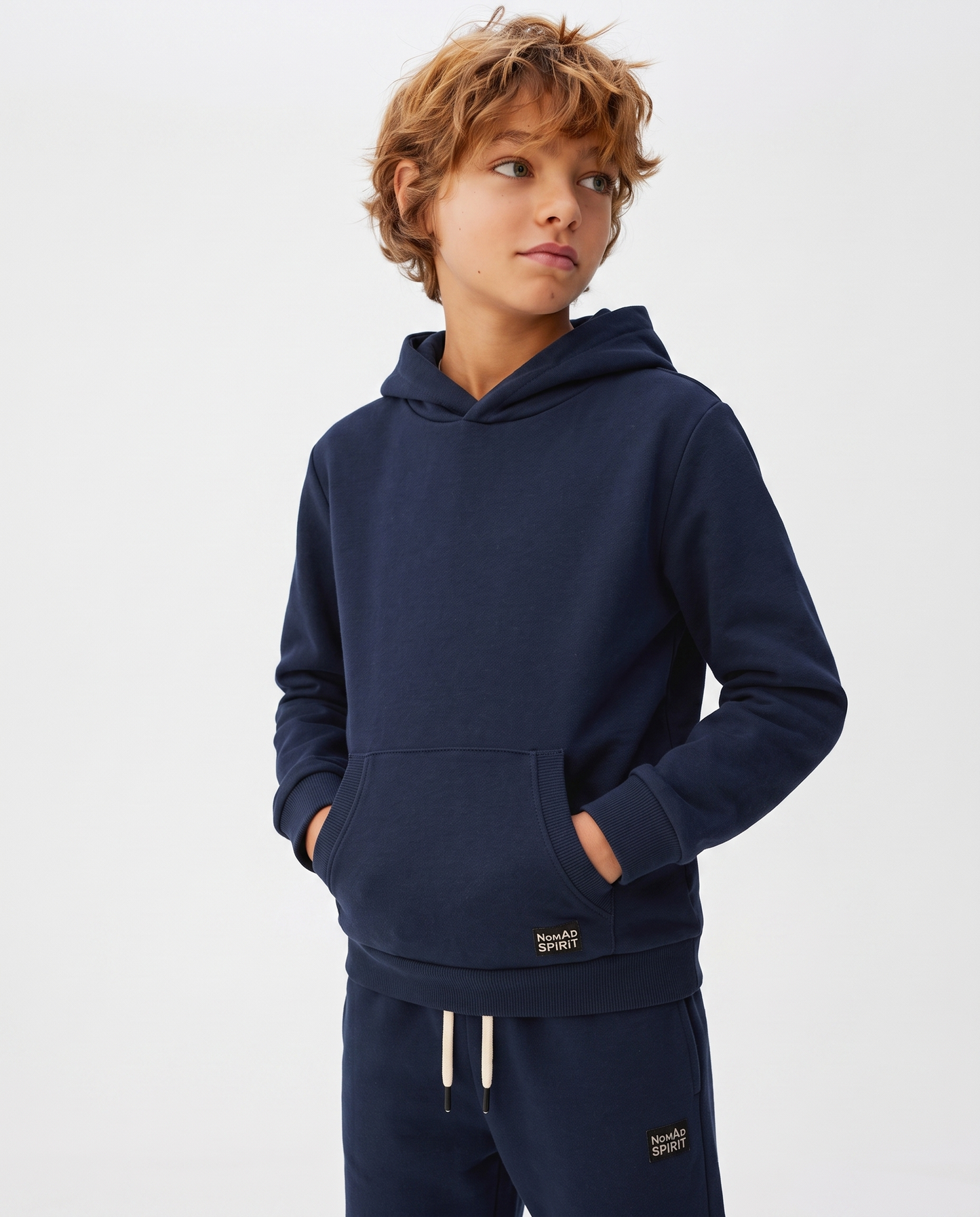 Felpa con cappuccio e marsupio trendy - Blu