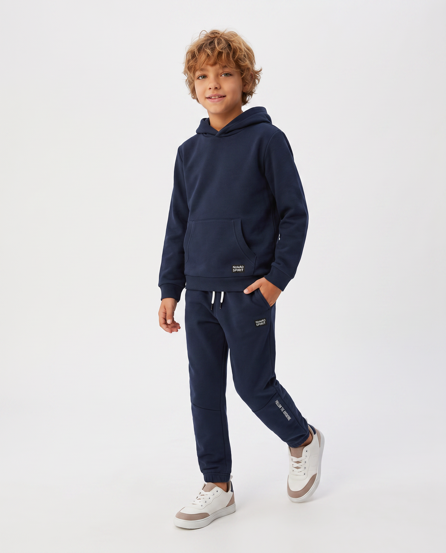 Felpa con cappuccio e marsupio trendy - Blu