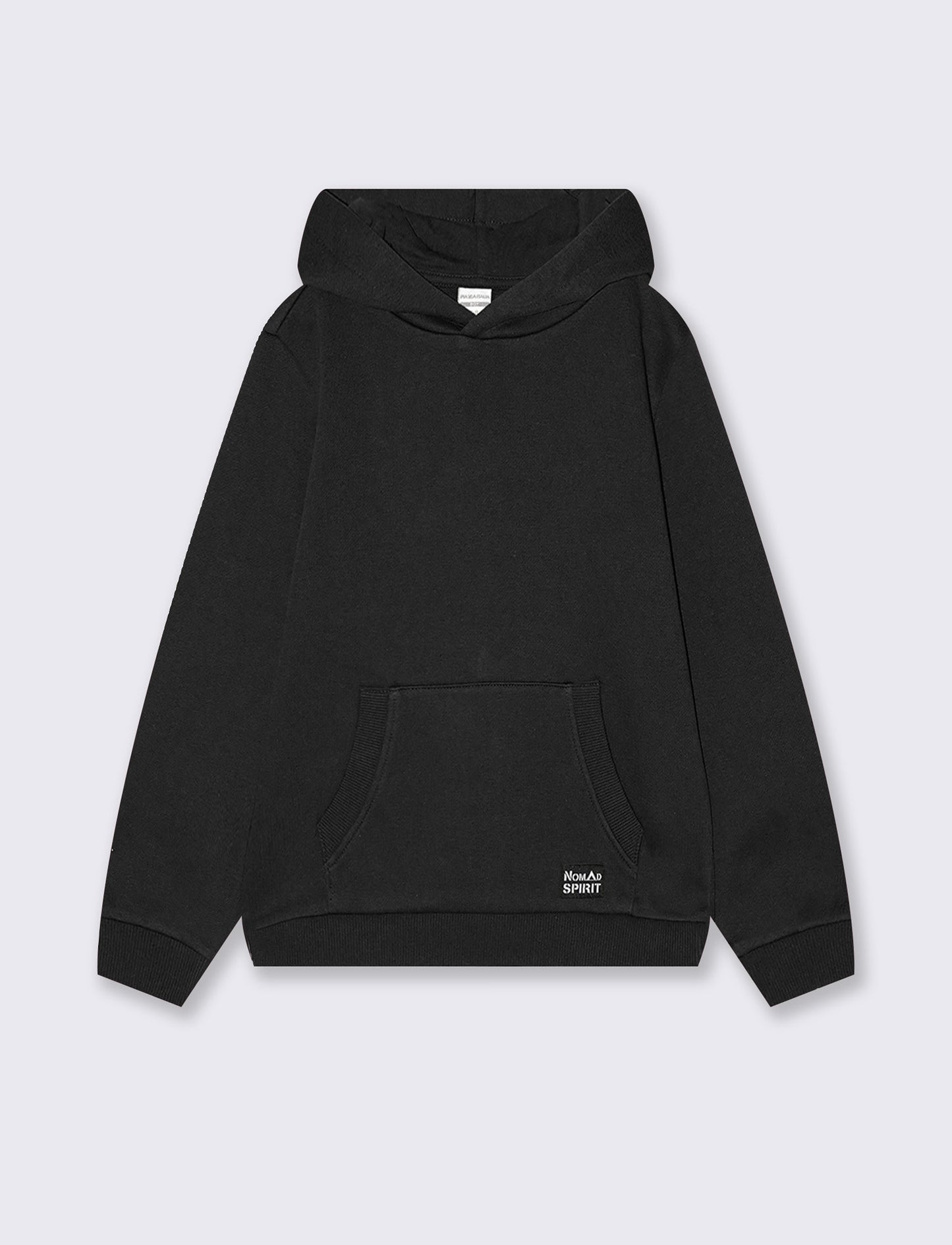 Trendy hoodie with pouch pocket - Black