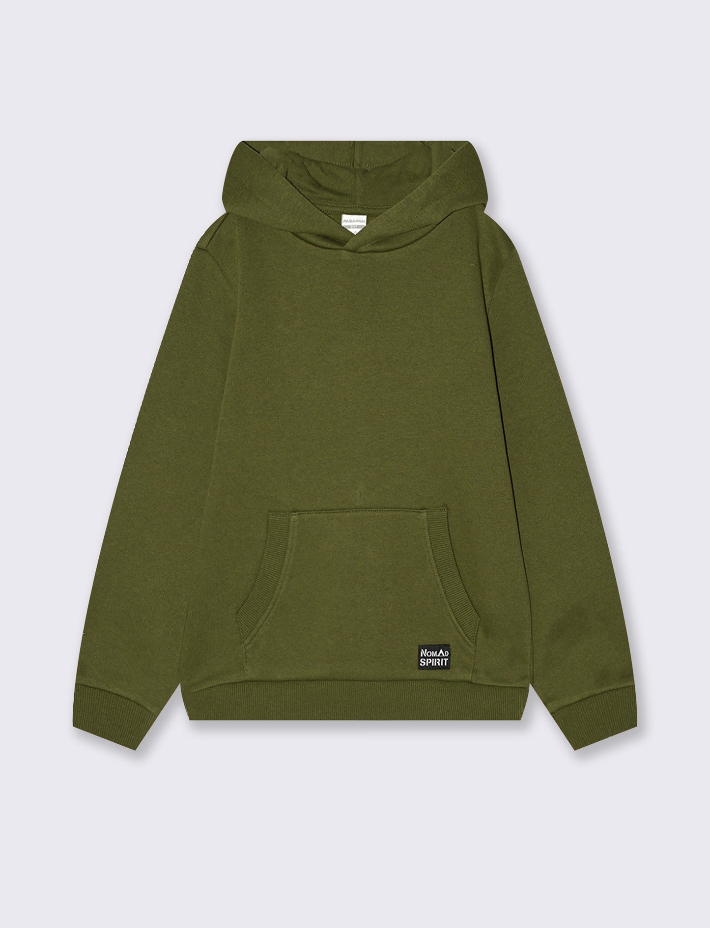 Felpa con cappuccio e marsupio trendy - Verde militare