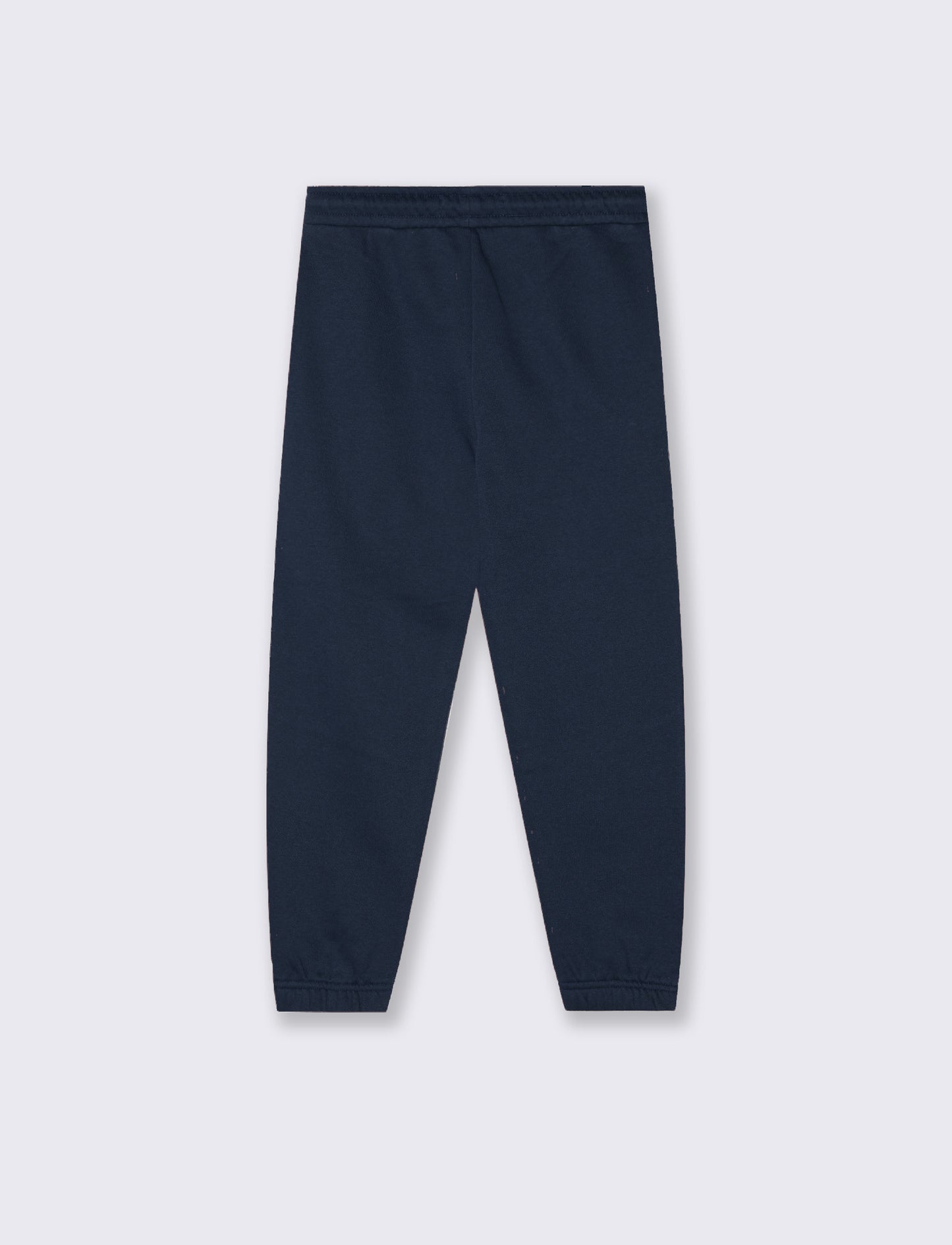 Hooded Sweatpants with Drawstring and Patch - Blue