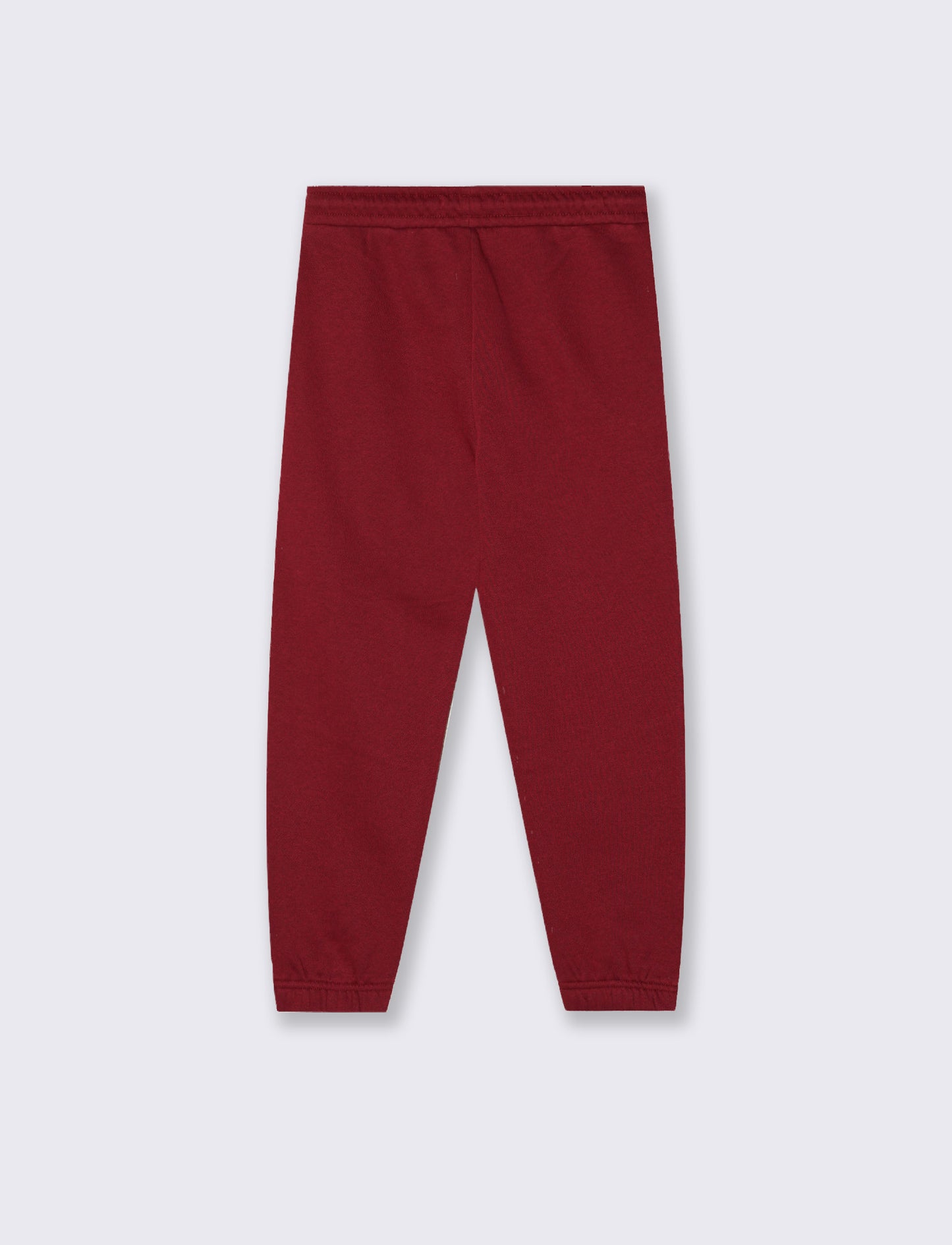 Hooded Sweatpants with Drawstring and Patch - Red