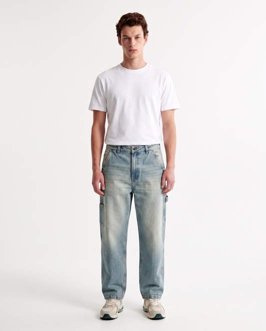 Jeans Baggy Carpenter Fit Blu Chiaro - Denim