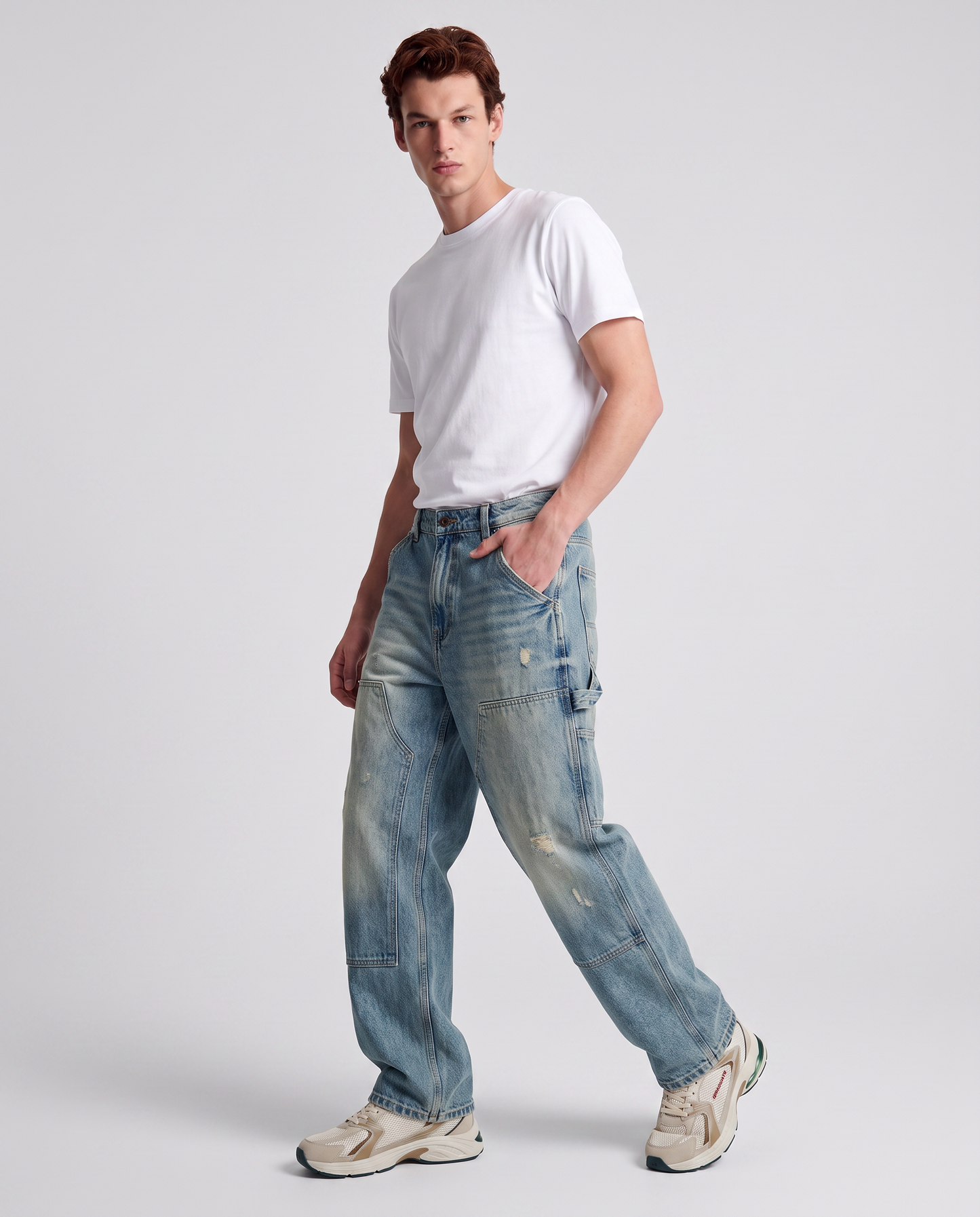 Jeans Baggy Carpenter Fit Blu Chiaro - Denim