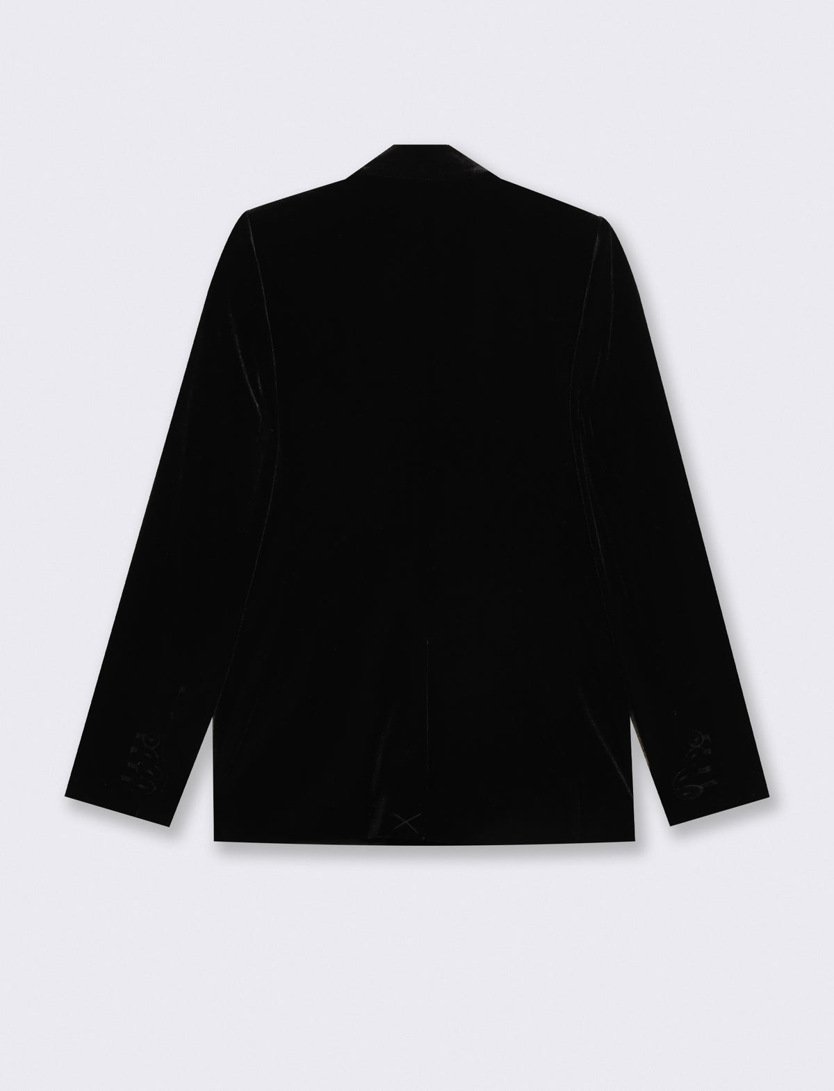 Elegant double-breasted velvet jacket - Black