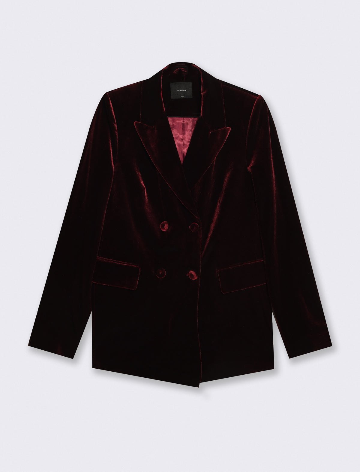 Giacca doppiopetto in velluto elegante - Bordeaux