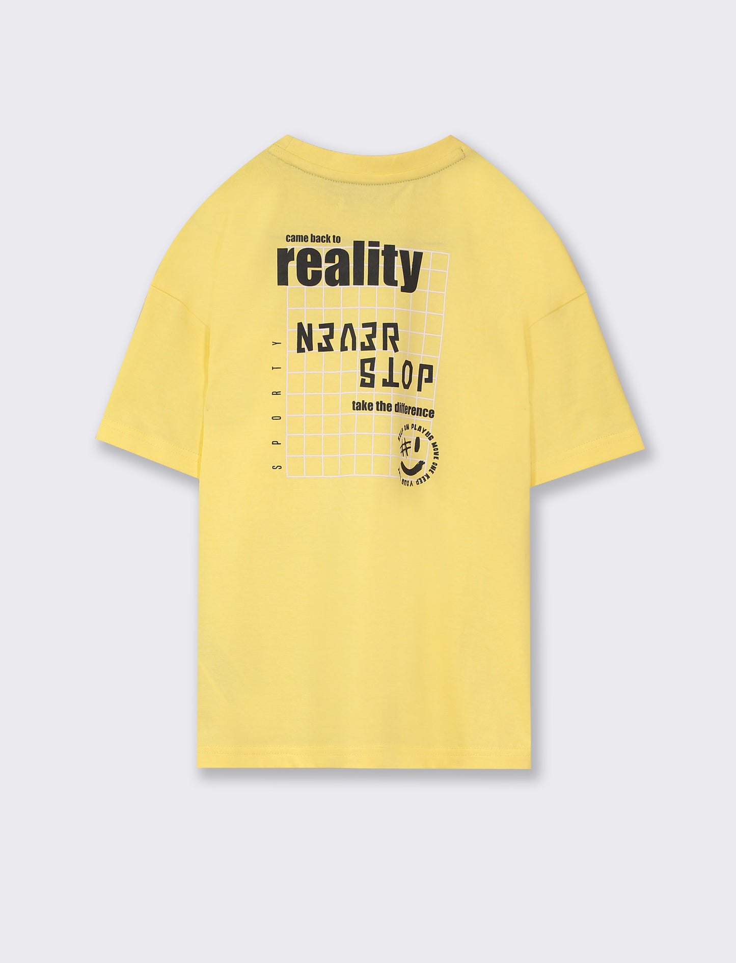 T-Shirt loose fit da bambino - Giallo