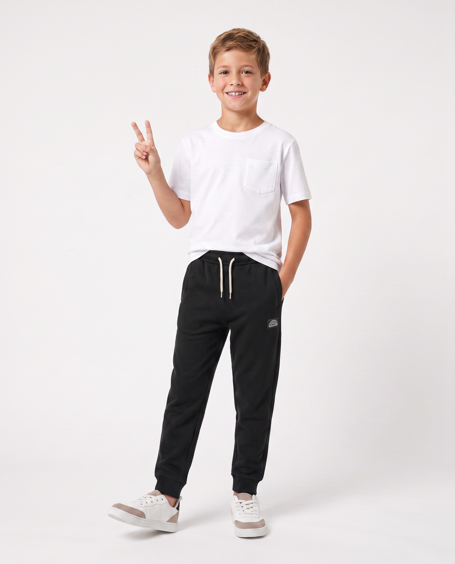 Comfortable Cotton Jogger Pants - Black
