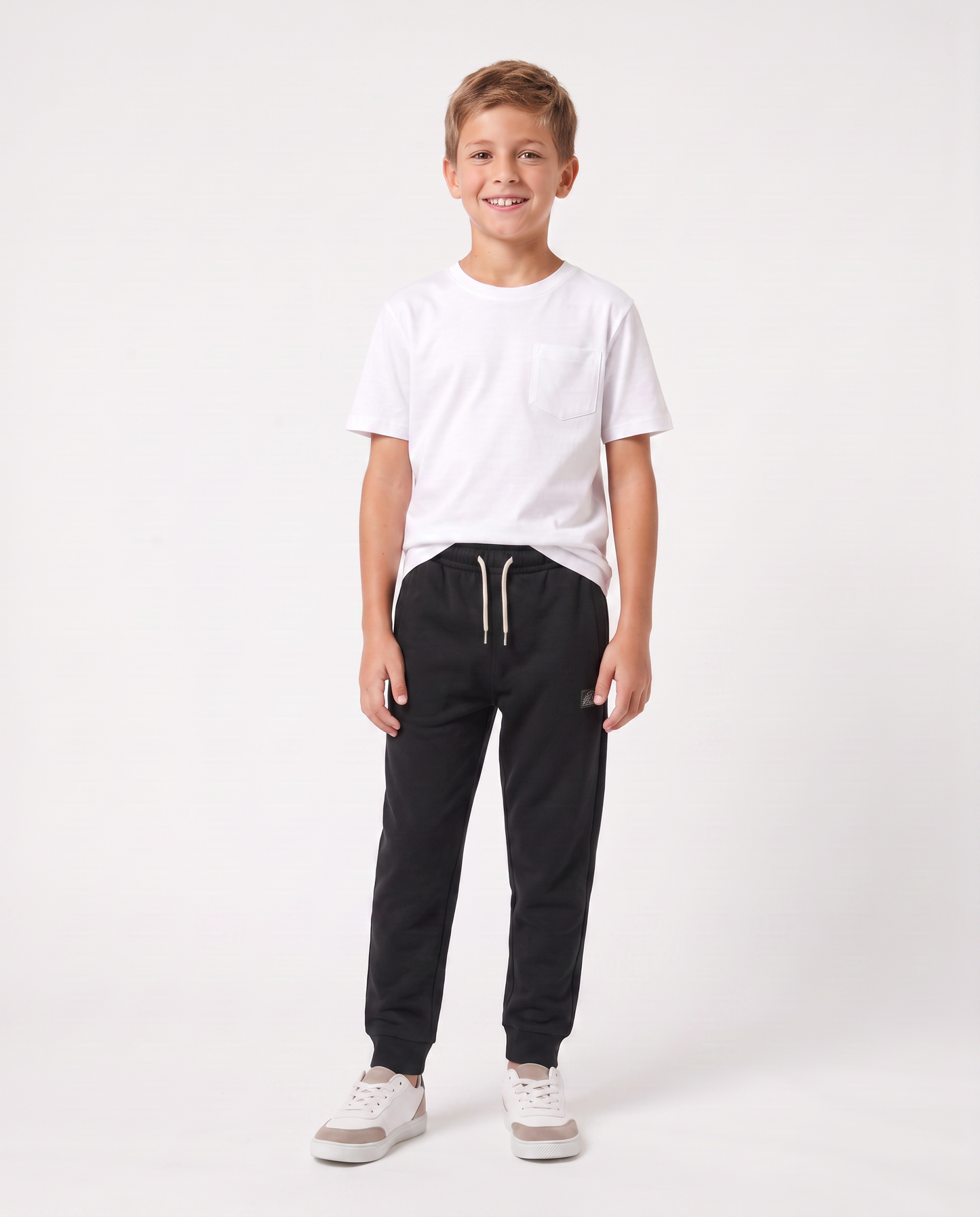 Comfortable Cotton Jogger Pants - Black