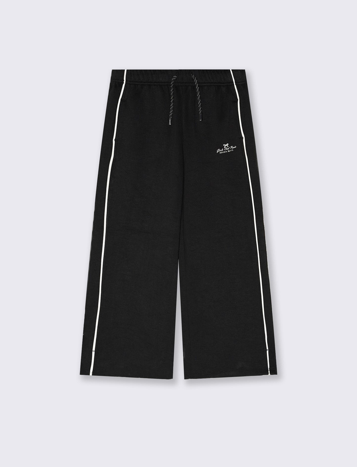 Jogger a gamba larga in tessuto tecnico - Nero