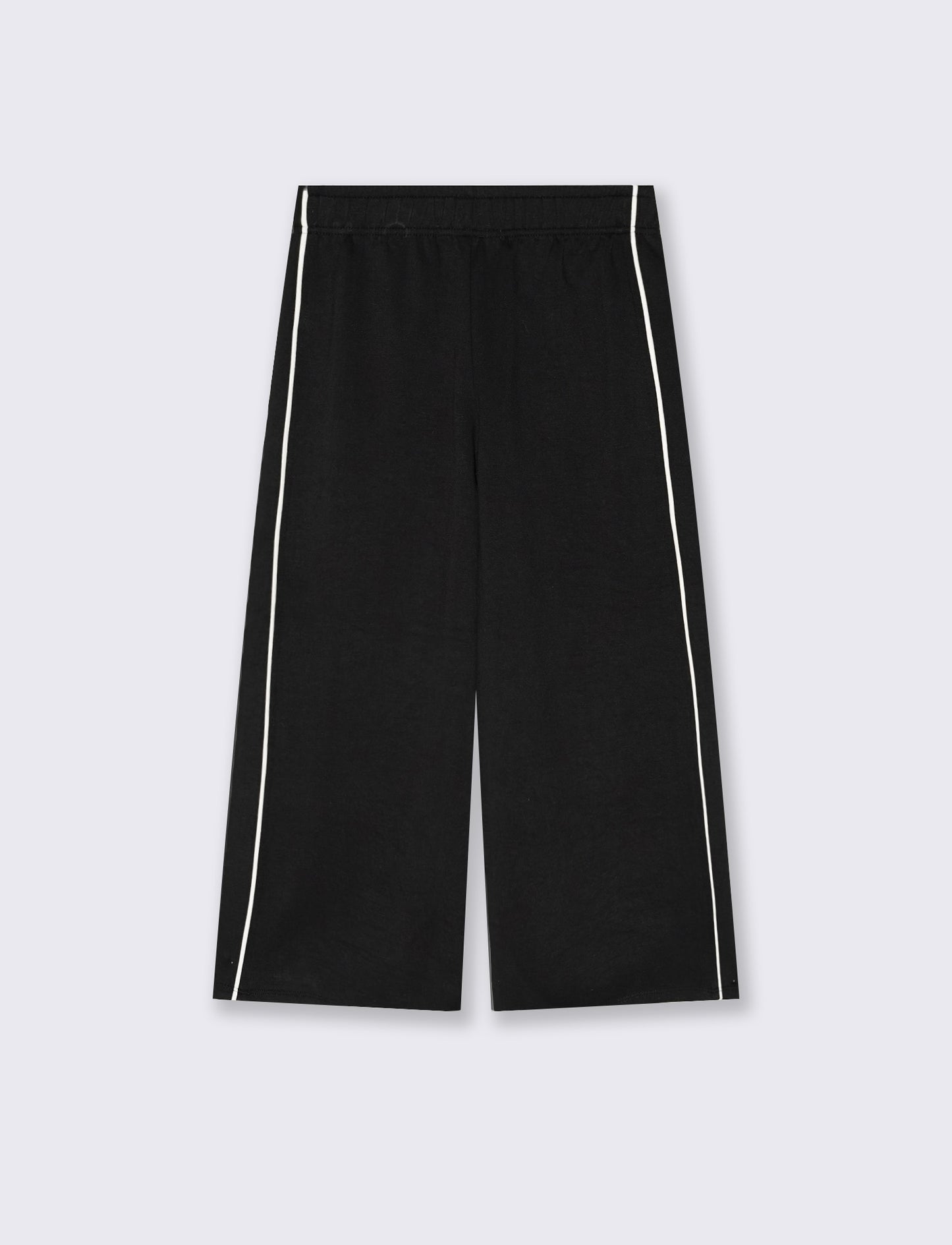 Jogger a gamba larga in tessuto tecnico - Nero