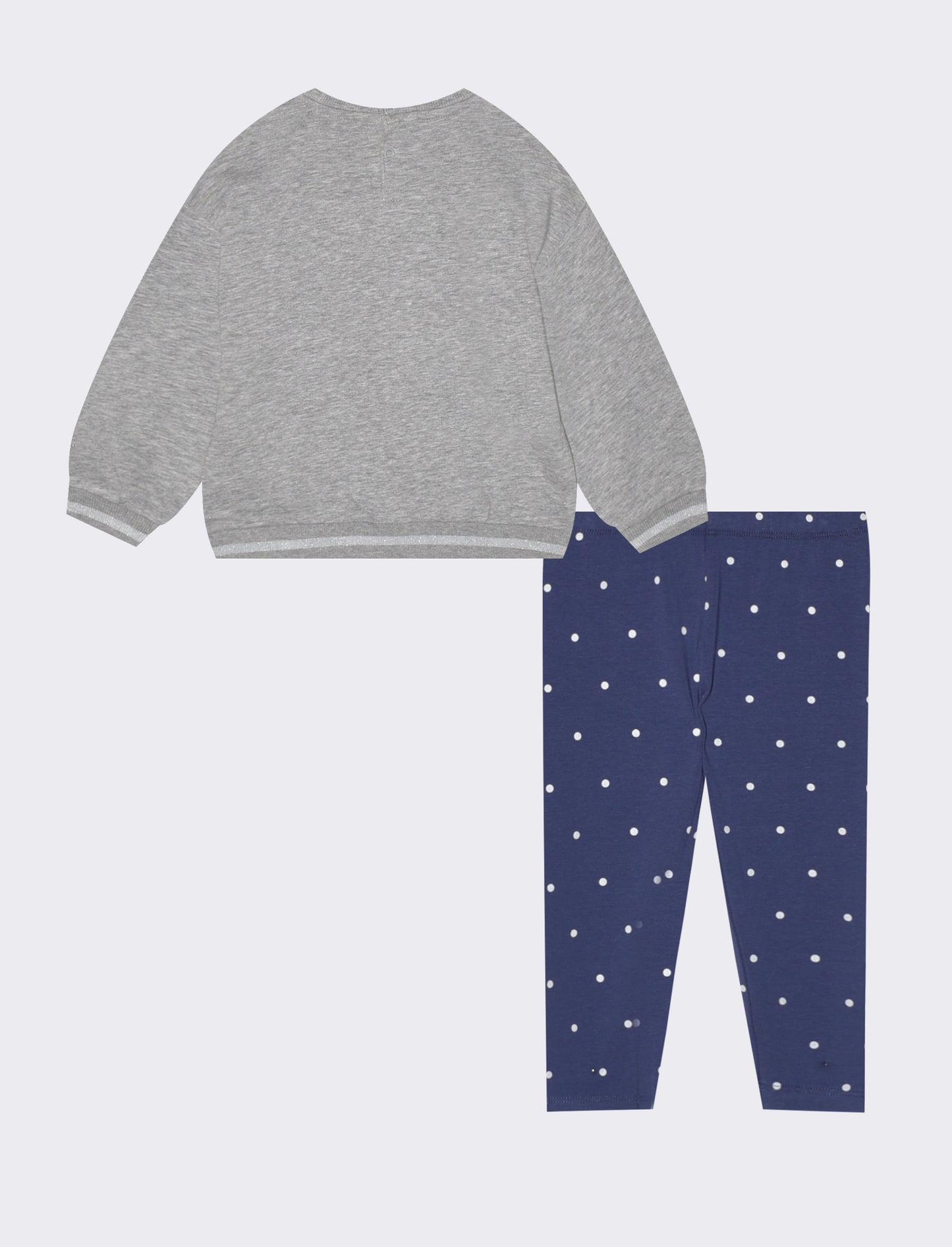 Two-piece set with printed pants - Grey