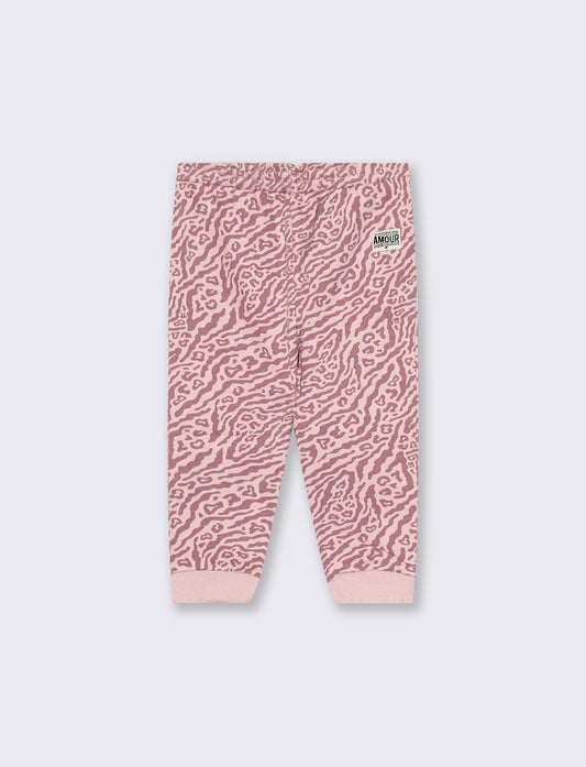 Basic jogger with all-over print - Pink