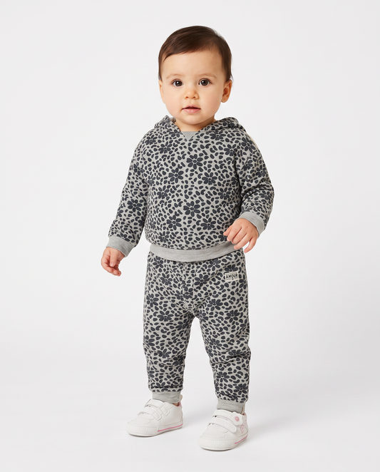 Basic jogger with all-over print - Grey
