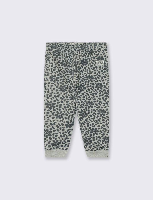 Basic jogger with all-over print - Grey