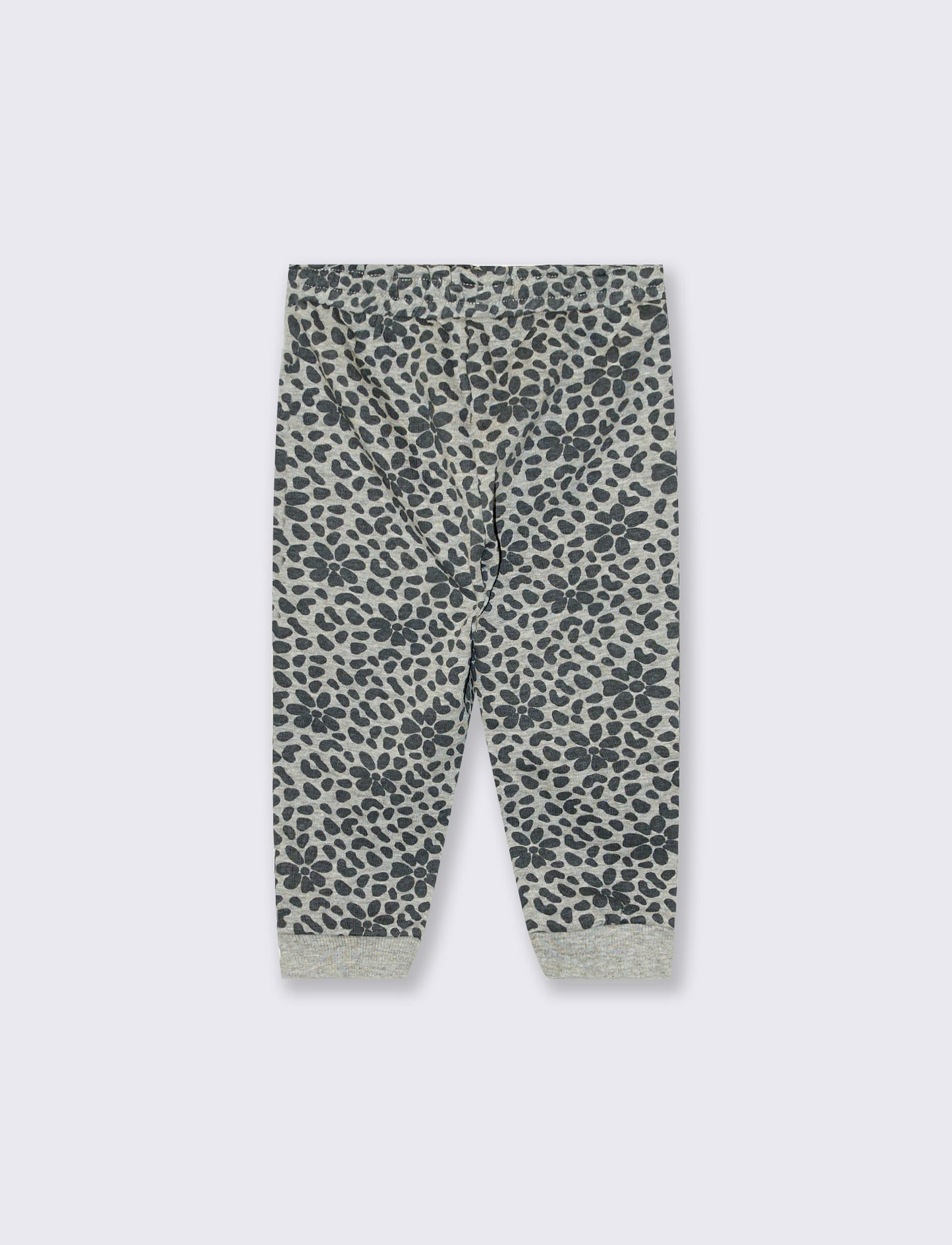 Jogger basico con stampa all over - Grigio mel.