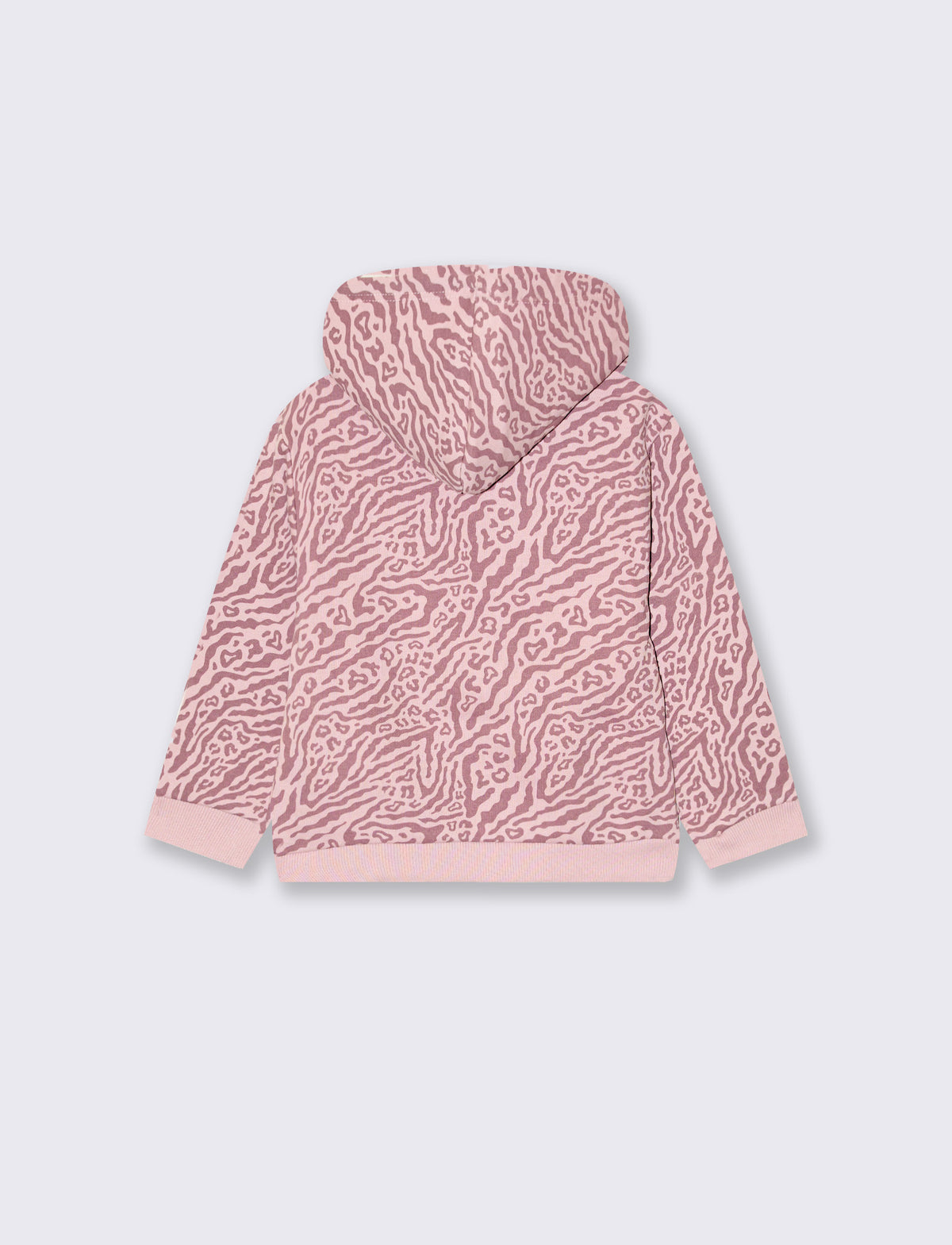 Felpa basica con stampa all over - Rosa polvere