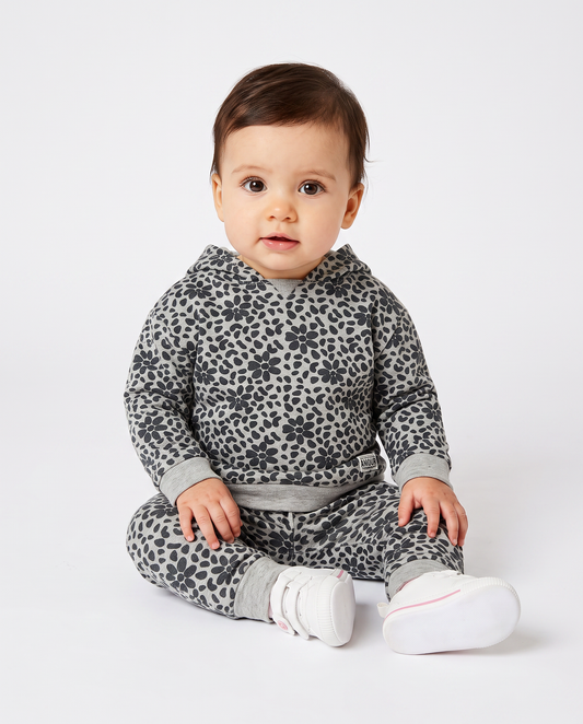 Basic sweatshirt with all-over print - Grey