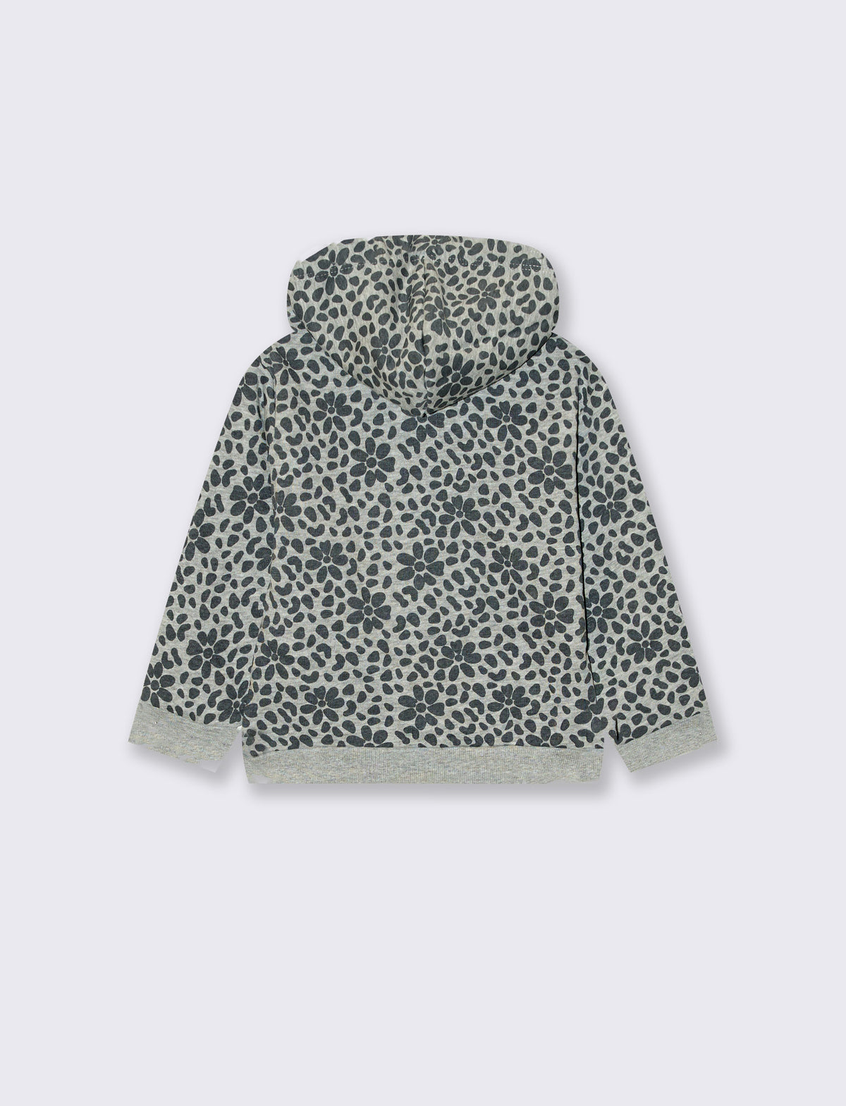 Felpa basica con stampa all over - Grigio mel.