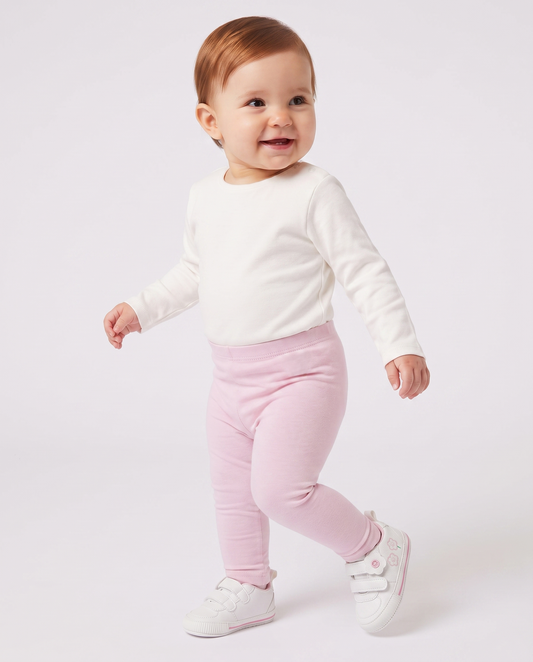 Leggings basici tinta unita versatili - Rosa polvere