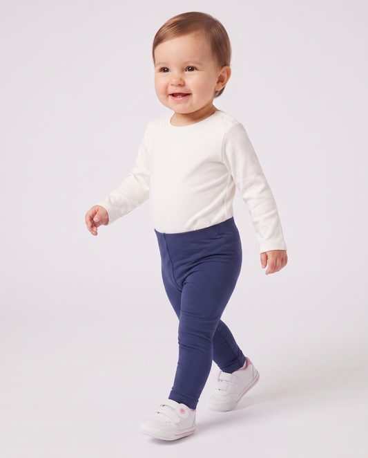 Leggings basici tinta unita versatili - Blu