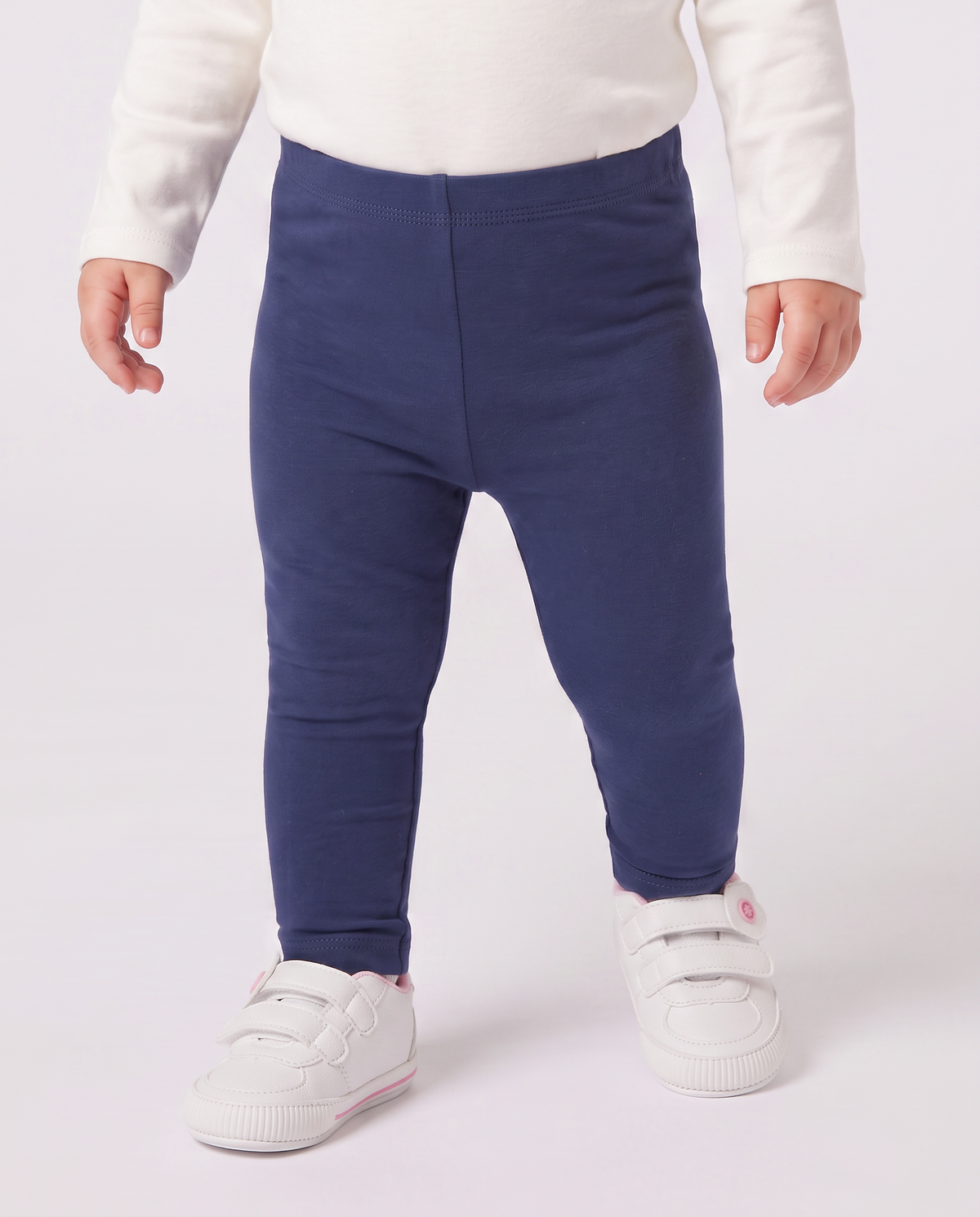 Versatile solid color basic leggings - Blue
