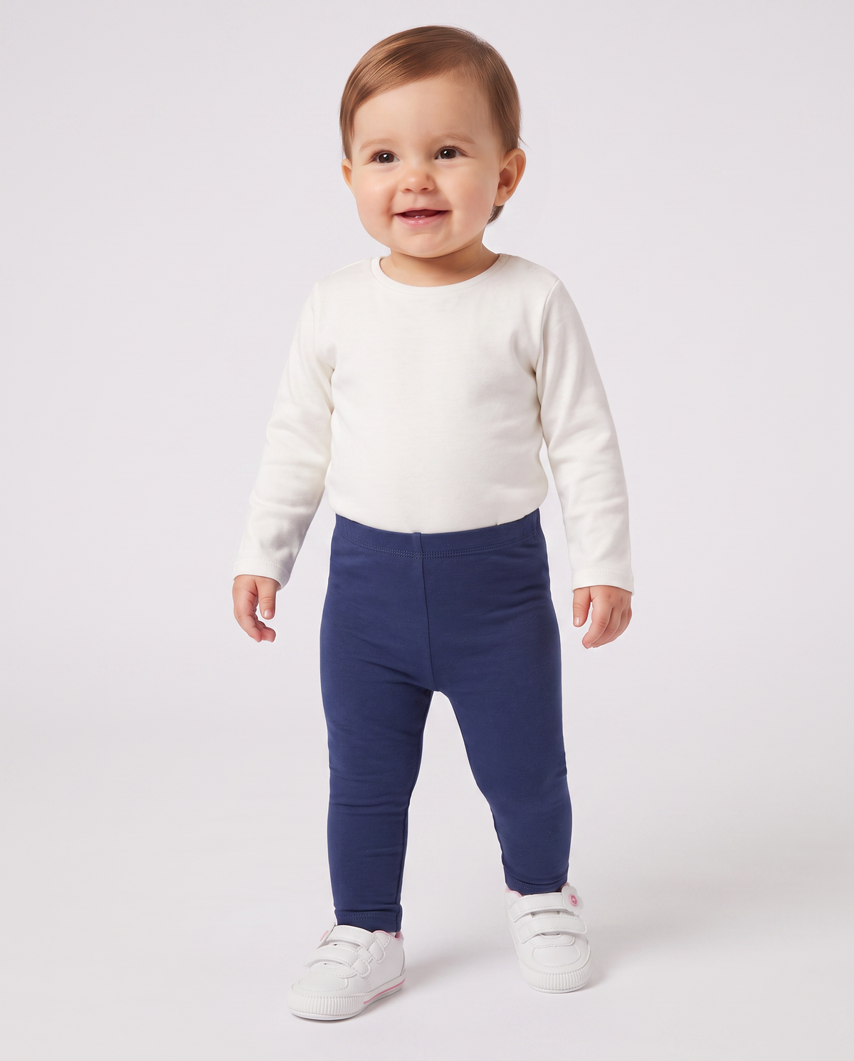 Versatile solid color basic leggings - Blue