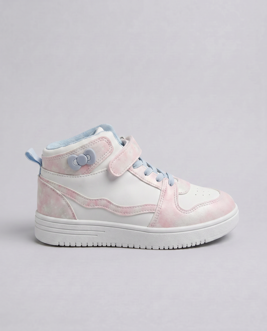Sneakers bianche a collo alto per bambina - Bianco