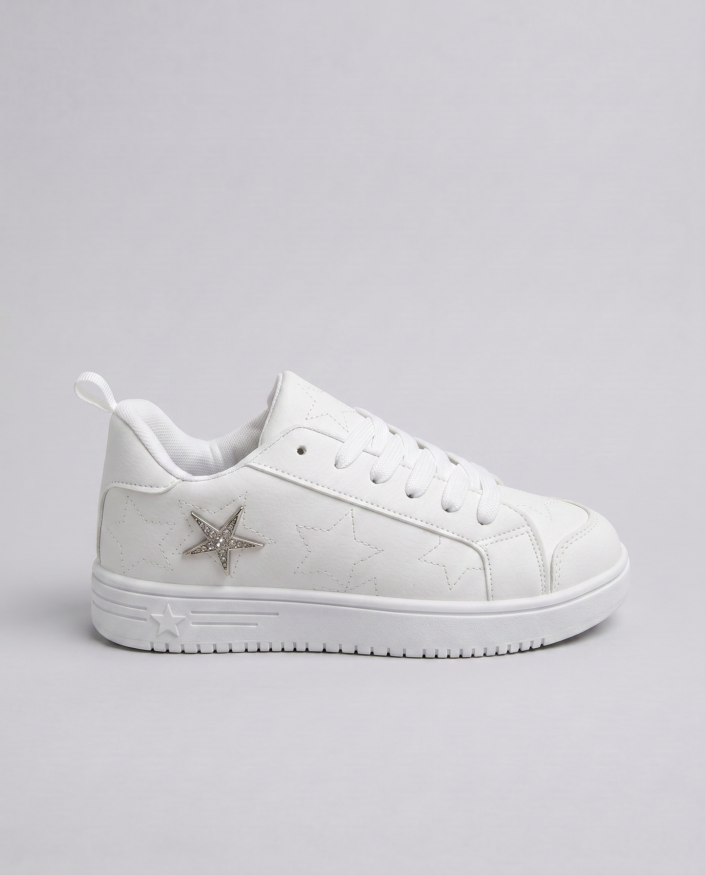 Sneakers bianche con stella per bambina - Bianco