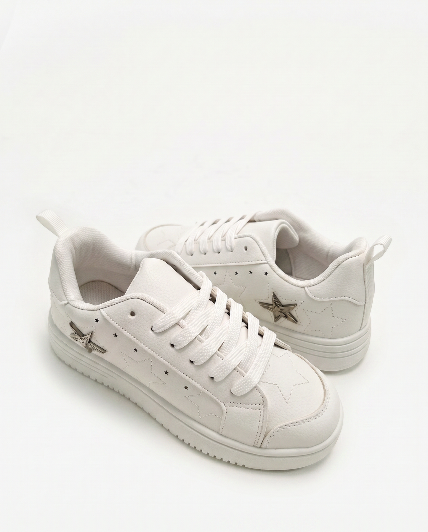 Sneakers bianche con stella per bambina - Bianco