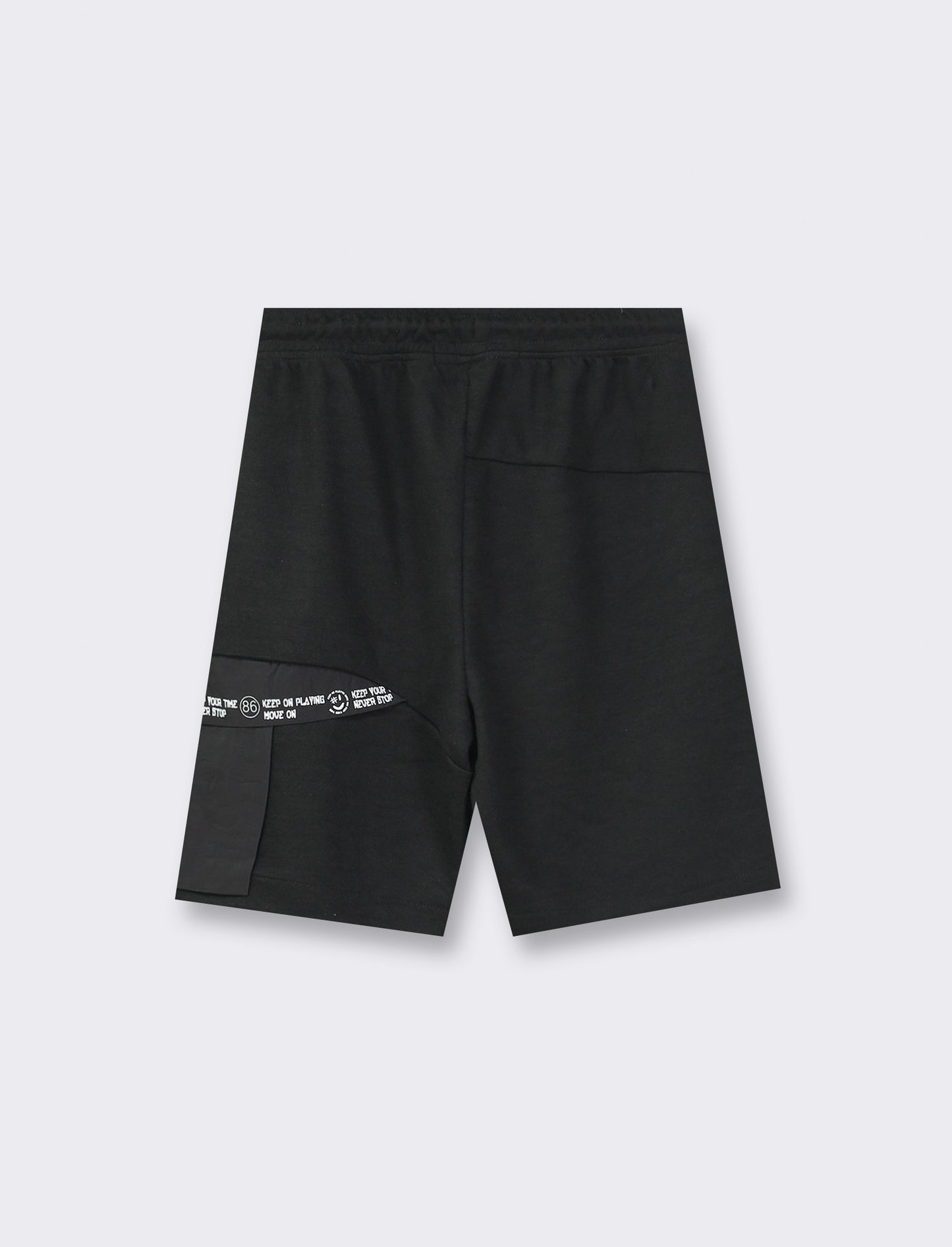 Sporty and Dynamic Technical Fabric Bermuda Shorts with Side Pockets - Black