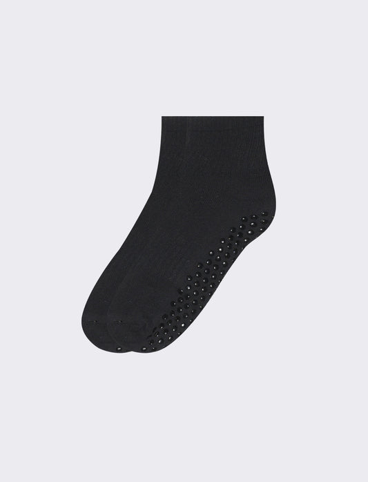 Calzini fitness antiscivolo uomo 1 paio - Nero