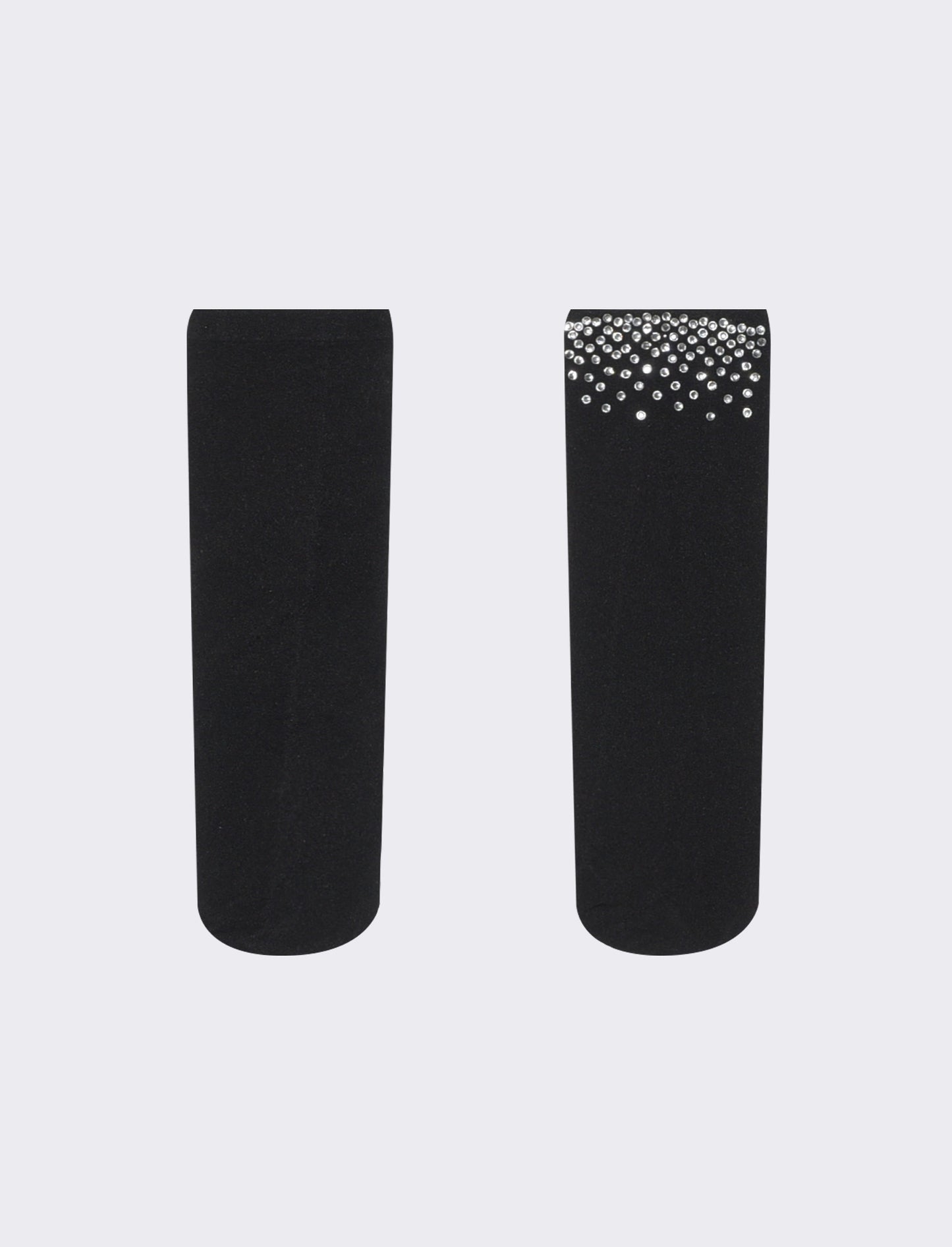 Calzini in microfibra con strass, 1 paio - Nero