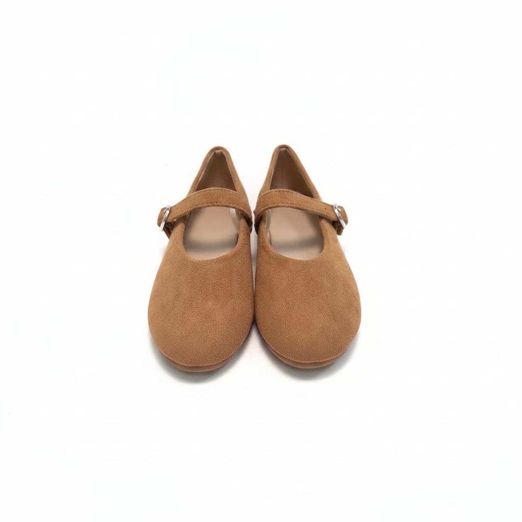 Ballerina grigio tortora con fibbia - Grigio tortora