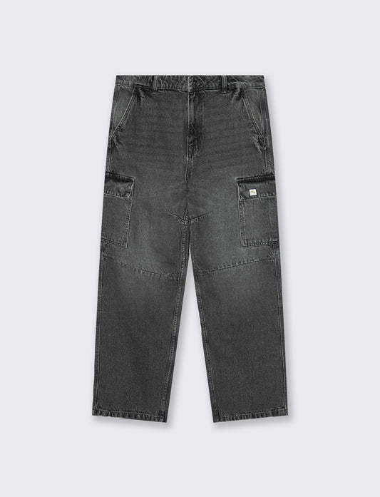 JEANS BAGGY CARGO FIT CON TASCONI SLAVATI - Grigio