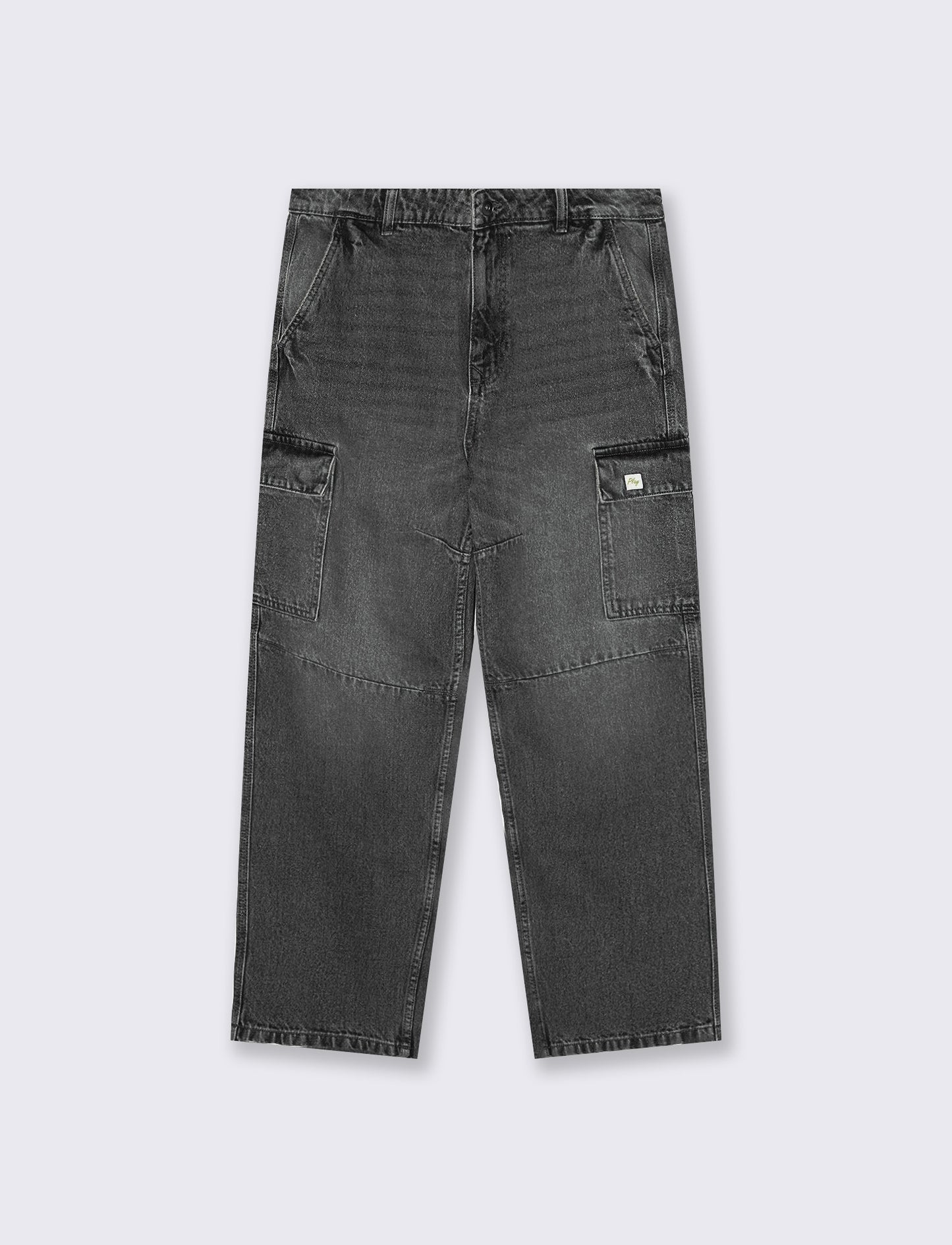 JEANS BAGGY CARGO FIT CON TASCONI SLAVATI - Grigio