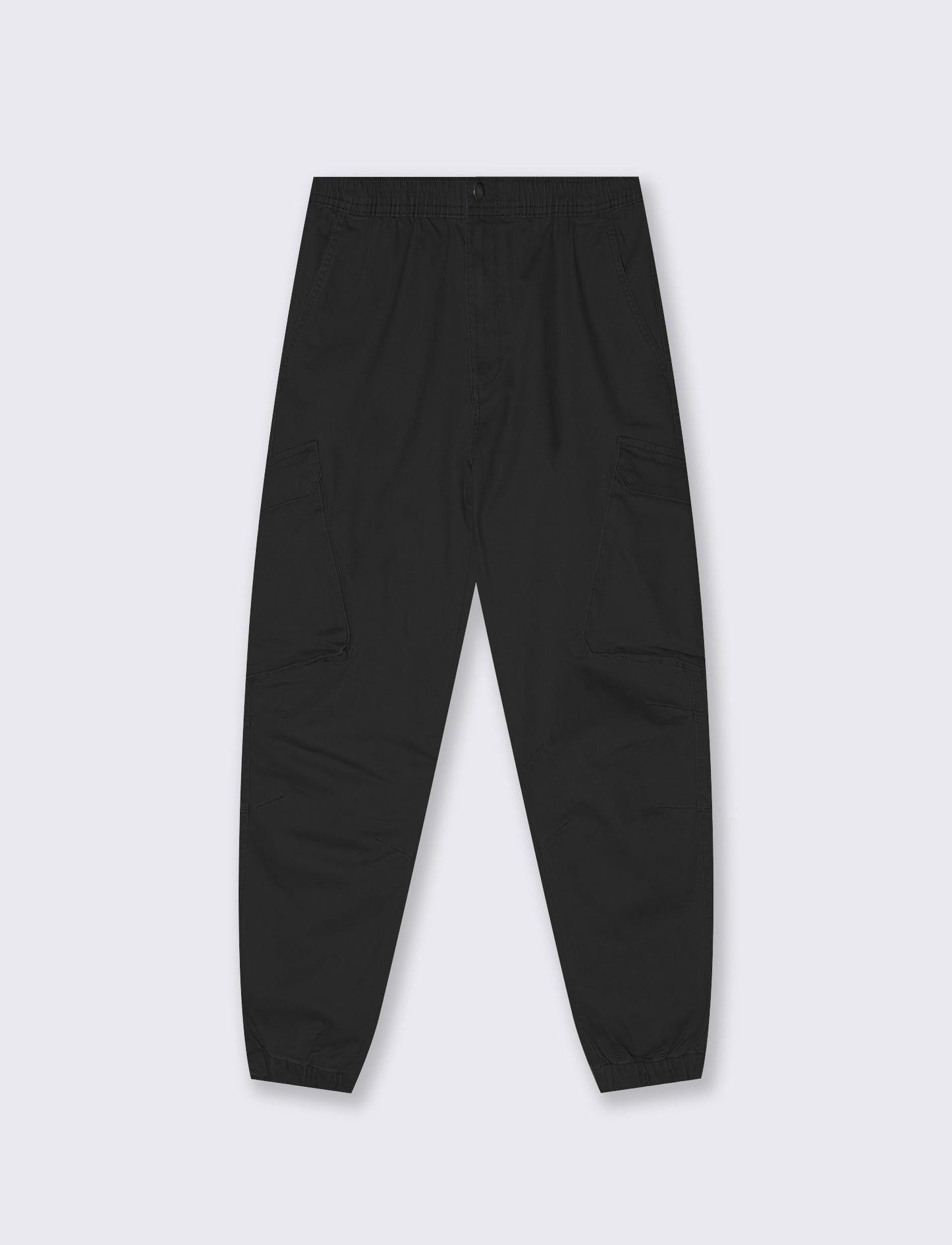Pantaloni Cargo Fit con Vita Regolabile - Nero
