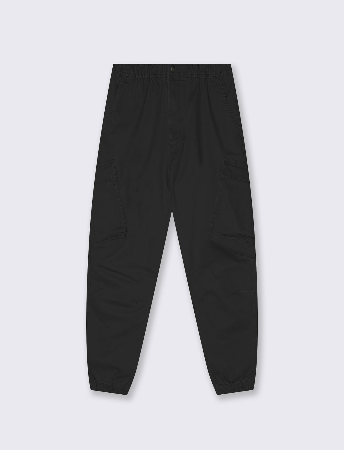 Cargo Fit Pants with Adjustable Waist - Black